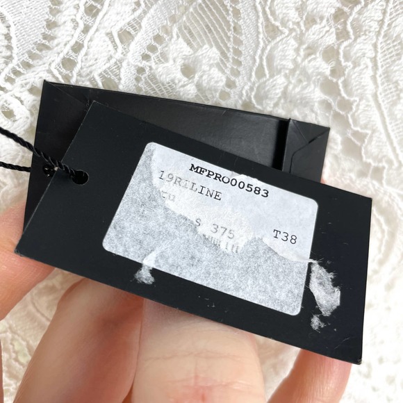 Maje Rilene Paisley Long Sleeve Guipure Lace Mini Dress White Medium New - Picture 15 of 16